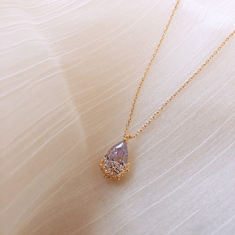 Elegant Crystal Water Drop Necklace