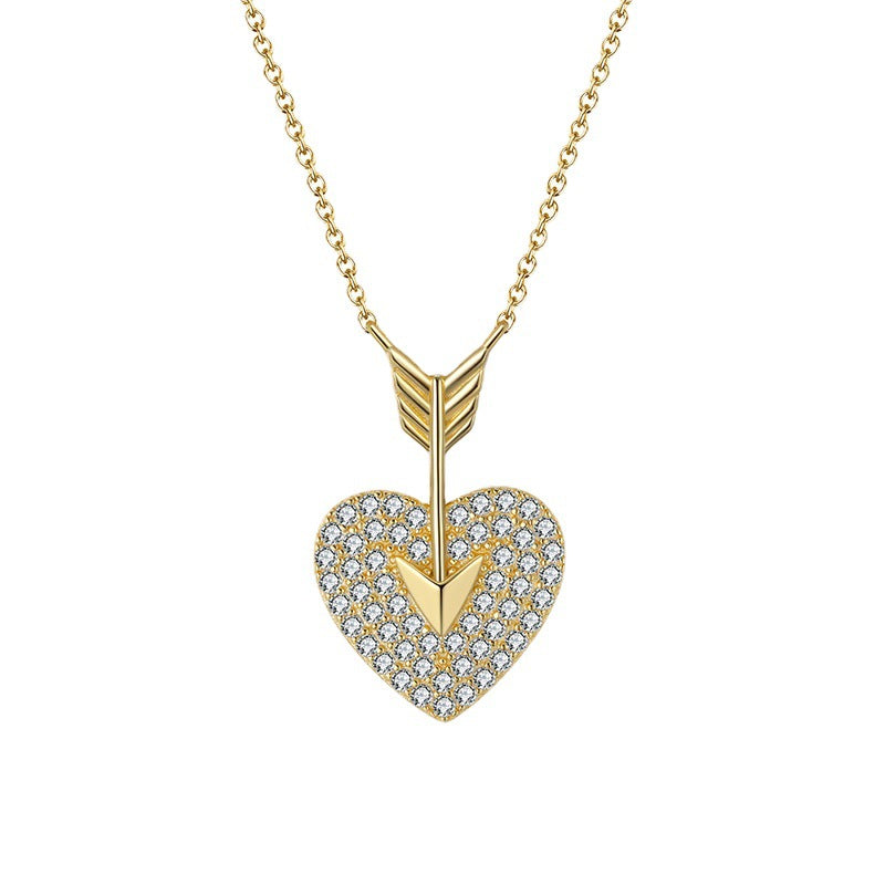 Diamond Heart x Arrow Necklace