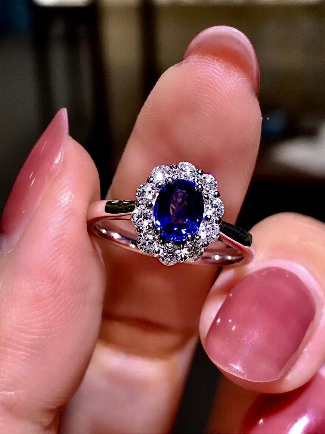 Elegant Silver x Sapphire Stone Ring