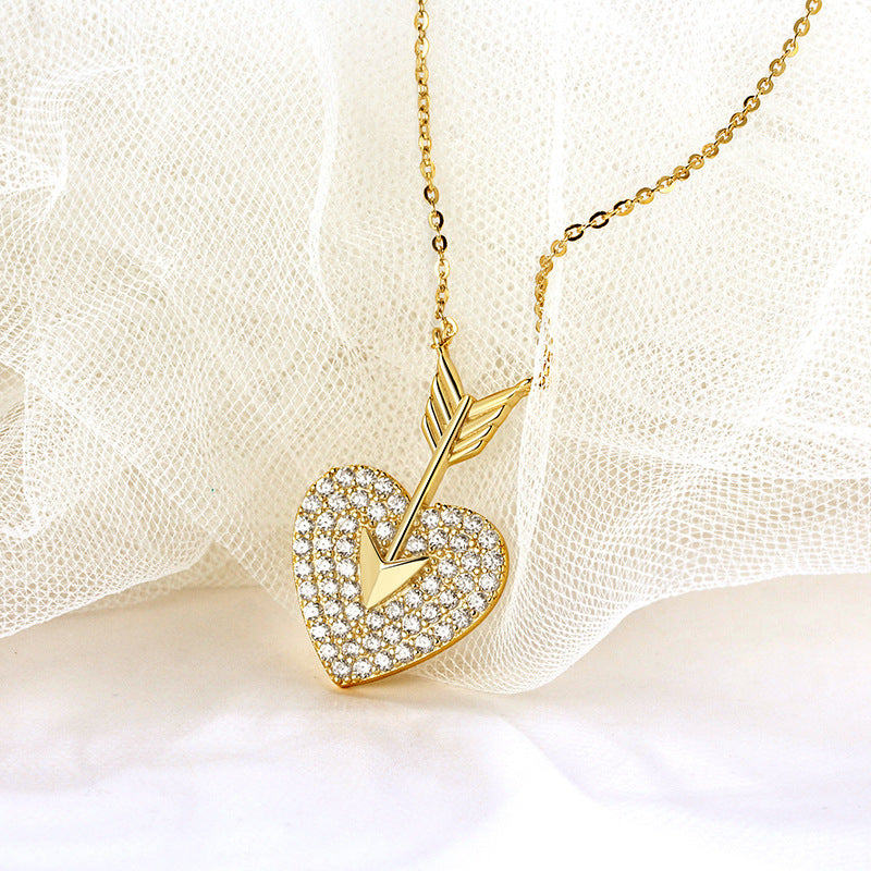 Diamond Heart x Arrow Necklace